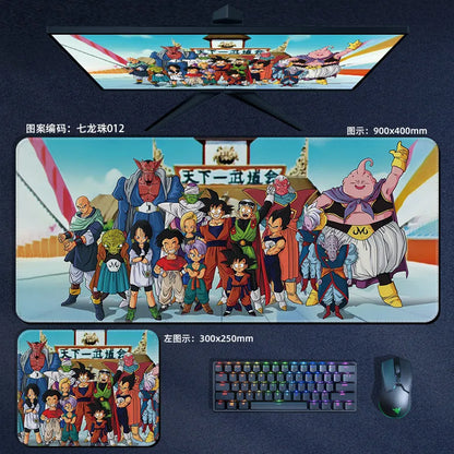High Quality Print Dragon Ball Leather Mouse Pad Oversized Japanese Anime Nostalgic Son Goku Desk Mat Keyboard Pad Notebook Pad