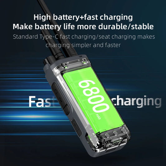 Network Radio Long Range Analog UHF Two Mode Radios Walkie Talkie Compatible with Zello Real-PTT POC Global App KSUT 4G POC