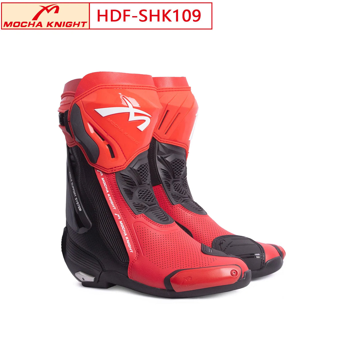 MOCHA SH109 Motorcycle Racing Boots Perforated Summer Breathable Professional Motocross BOTAS Knight Riding Boots CE Certified