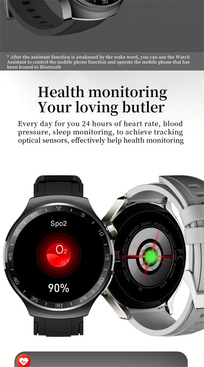 New Watch 5 Pro for Men Smart Watch Bluetooth Call Sports Fitness Men's Wristwatch Heart Rate Monitor Waterproof Smartwatch Hw12