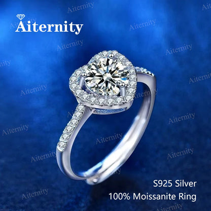 Moissanite Women's Ring Real 925 Sterling Silver D Color Shining Ring With Certificate Proposal Luxury Jewelry Gift