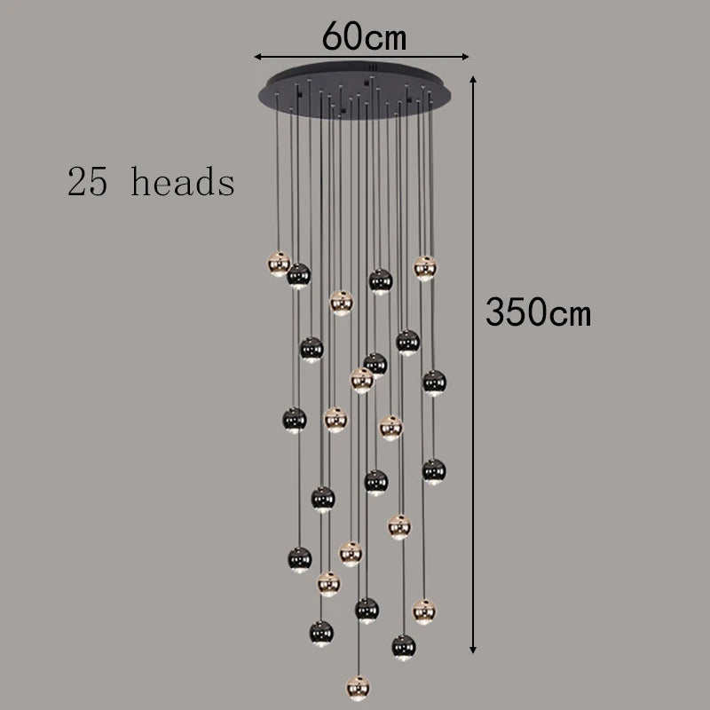 Modern Crystal stair chandelier lights indoor lighting Ceiling lamp hanging light led Chandeliers for living room indoor lightin