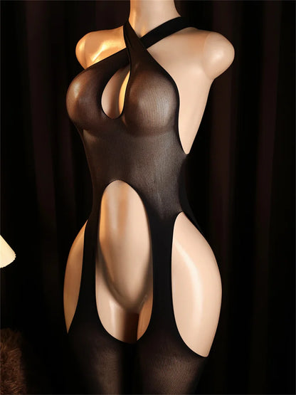 Open Bra Sexy Lingerie Bodysuit Women Fishnet Crotchless Bodystocking for Adult See Through Nightwear
