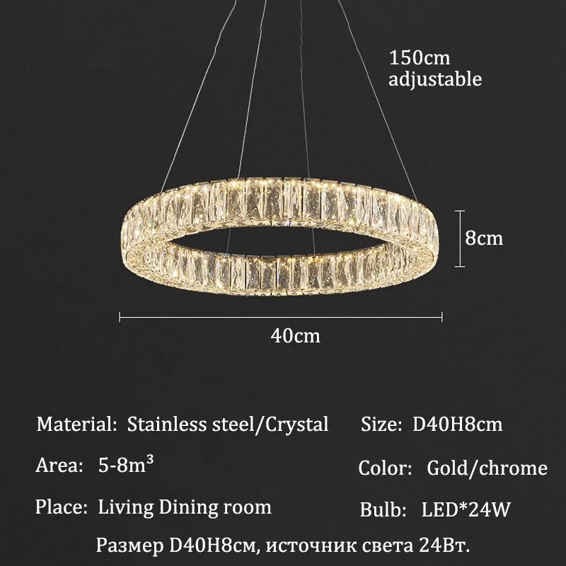 Luxury Crystal Chandeliers Dining Table Light Chandelier Ceiling Light Fixtures Lighting for Living Room Chandeliers Lights Lamp