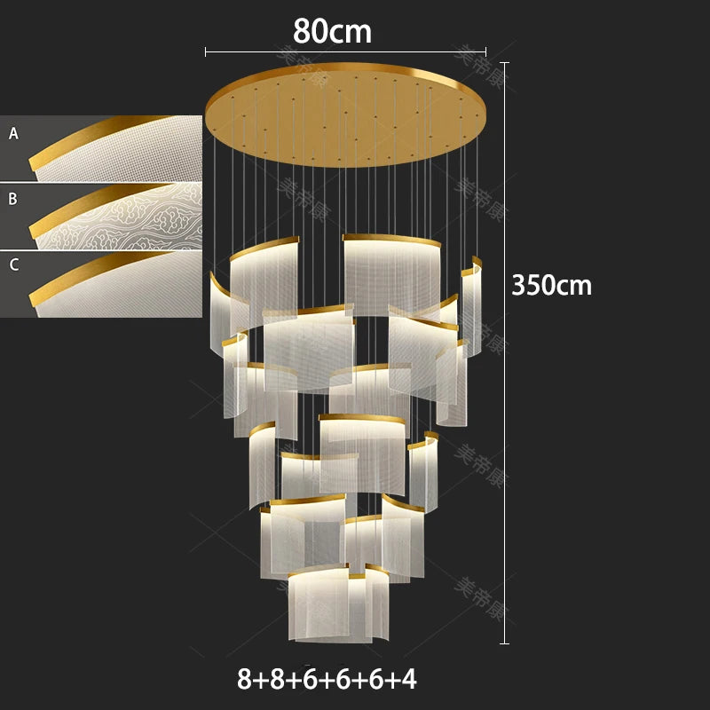 Modern home decor led lights pendant light lamps forstaircase Chandeliers for living room hanging light indoor lighting