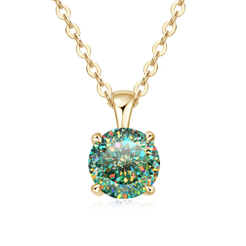 1.0 Carat Moissanite Pendants for Women Classic Wedding Necklace Original S925 Sterling Silver Jewelry