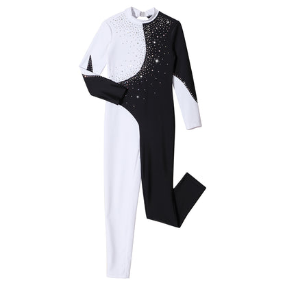 Kids Girls Long Sleeve Gymnastics Leotard Bodysuit Teens Gymnastics Jumpsuit for Girl Children Ballet Dance Costume Dancewear