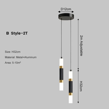 Interior Pendant Lights for Bedroom Adjustable Suspended Hanging Lamps Nordic Chandelier Lighting Fixtures for Kitchen Bedroom