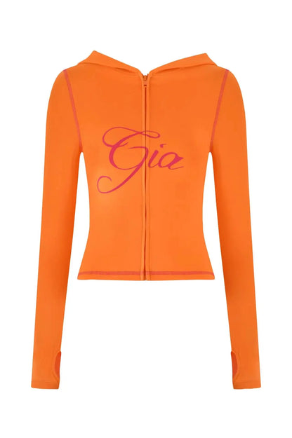 new shoulder letter printed open thread design slim fit hooded zipper short jacket shorts set