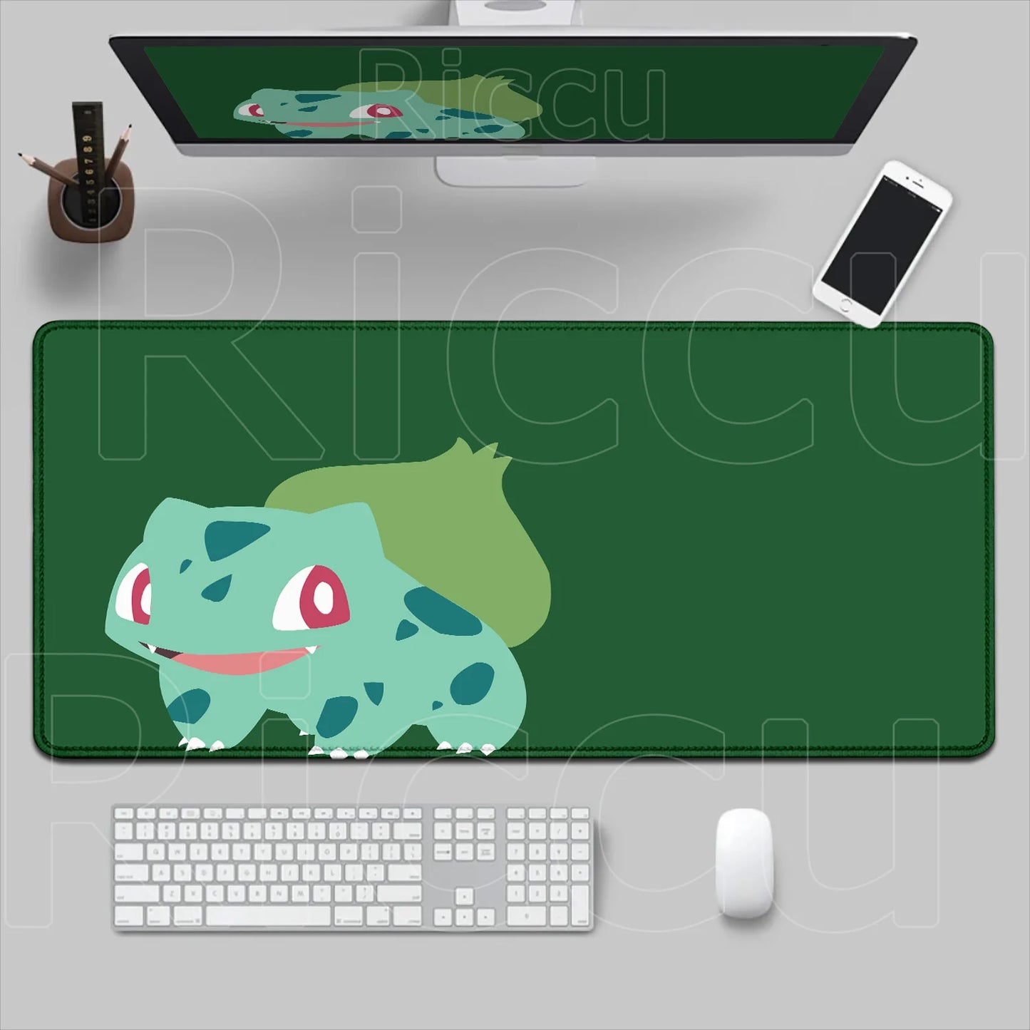 P-pokemon Bulbasaur Mouse Mats Rubber Mousepad Large Anime Gaming Accessories Pad Kawaii Carpet Cabinet Keyboard Office Deskmat
