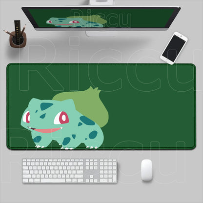 P-pokemon Bulbasaur Mouse Mats Rubber Mousepad Large Anime Gaming Accessories Pad Kawaii Carpet Cabinet Keyboard Office Deskmat