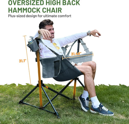 Oversized Hammock Camping Chair, Portable Swinging Chair for Outdoor, 400 lbs Capacity