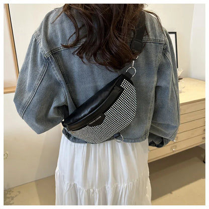 Fashion Luxury Women's Chest Bag For Travel, Wide Strap Crossbody Shoulder Bags Designer Fanny Pack Ladies Waist Bag