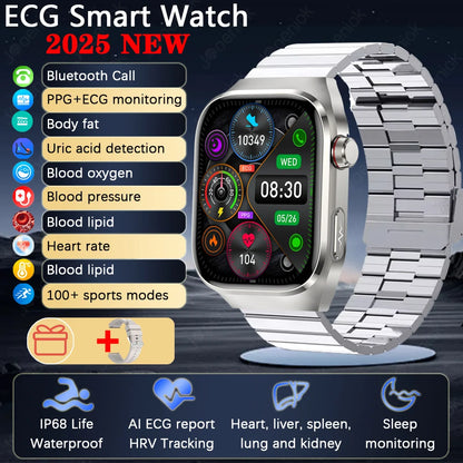 TK16 Smart Watch Men 2.04 Inch Amoled Bluetooth Call AI Voice ECG Health Monitoring SOS Sports Fitness Tracker Women Smartwatch