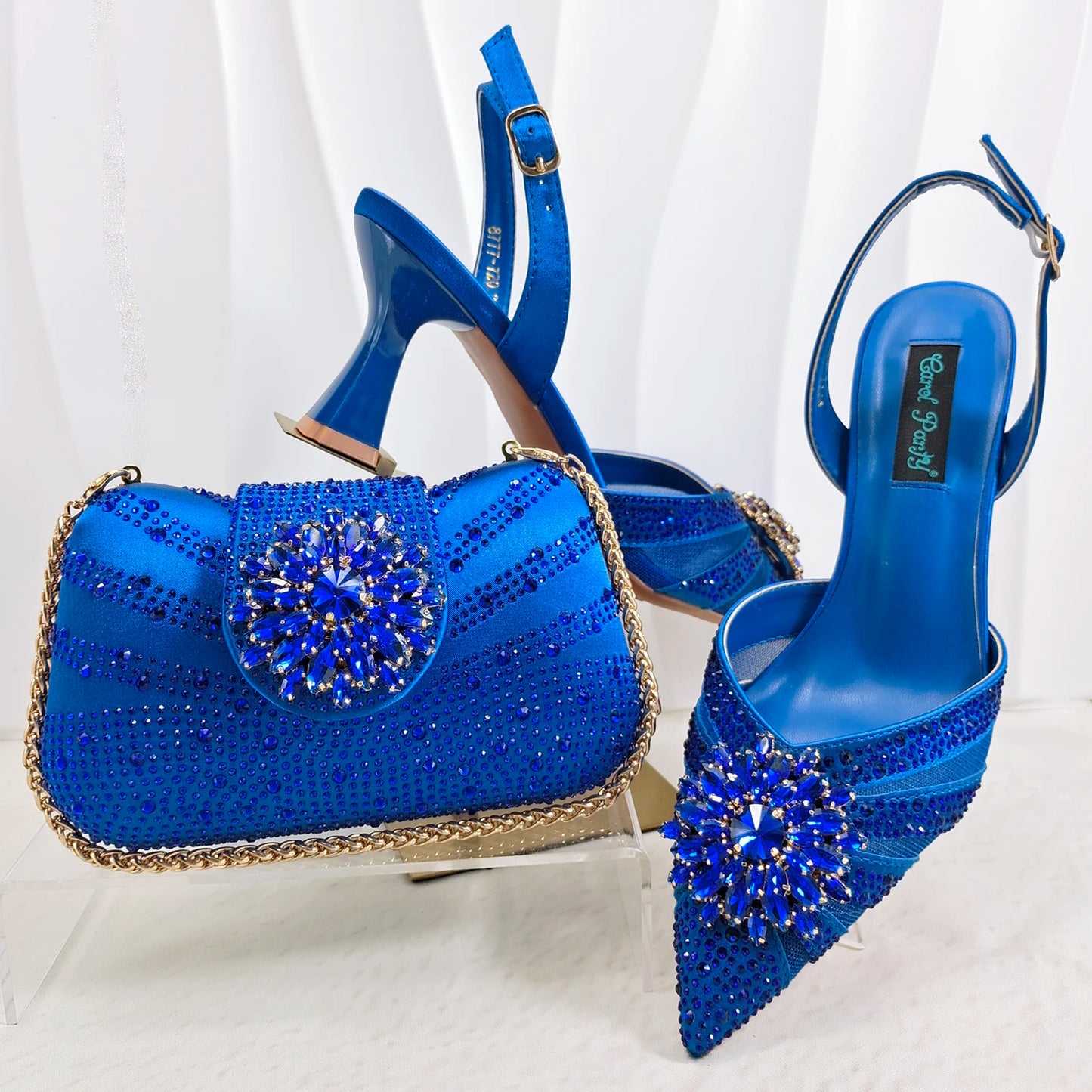 Attractive Itlian Design Women Heels Shoes and bag Perfect Combination Of DURABLE Outsole Shoes And Bags for Party Occasions