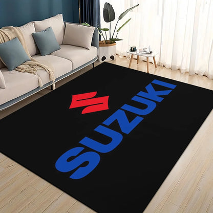 Suzuki Motorcycle Large Carpet Rug for Home Living Room Bedroom Sofa Doormat Decor Kids Play Area Non-slip Floor Mat Decoration