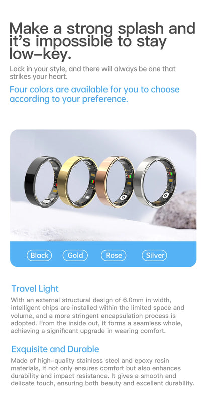 2026 SIMSONLAB New Smart Ring for Men Women Gift Bluetooth Call Blood Pressure Monitor Heart Rate 5ATM Waterproof for Xiaomi