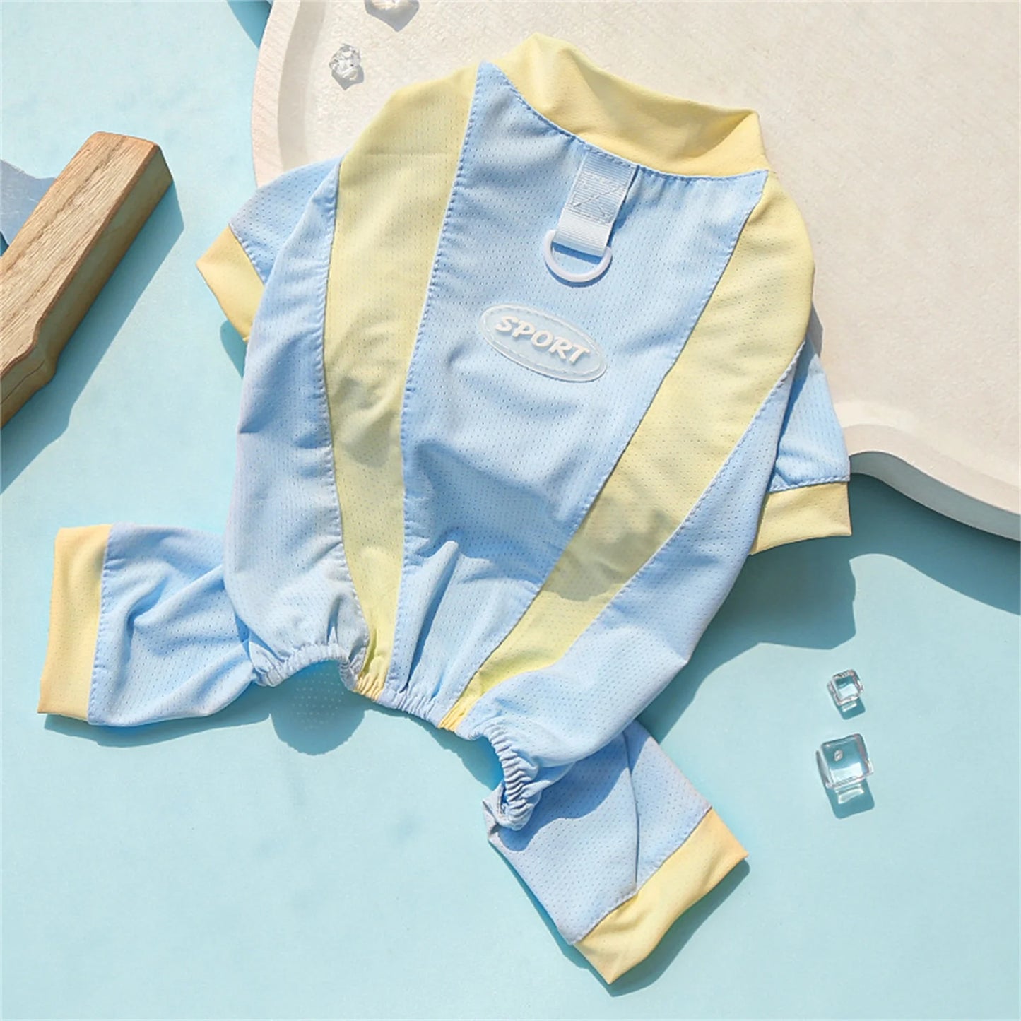 Dog Clothes Cooling Suit Jumpsuit Clothes Long Sleeve Pajamas Tracksuit For Small Dogs Chiwawa Yorkie Puppy Hoodie Bodysuit