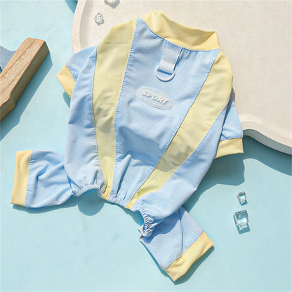 Dog Clothes Cooling Suit Jumpsuit Clothes Long Sleeve Pajamas Tracksuit For Small Dogs Chiwawa Yorkie Puppy Hoodie Bodysuit