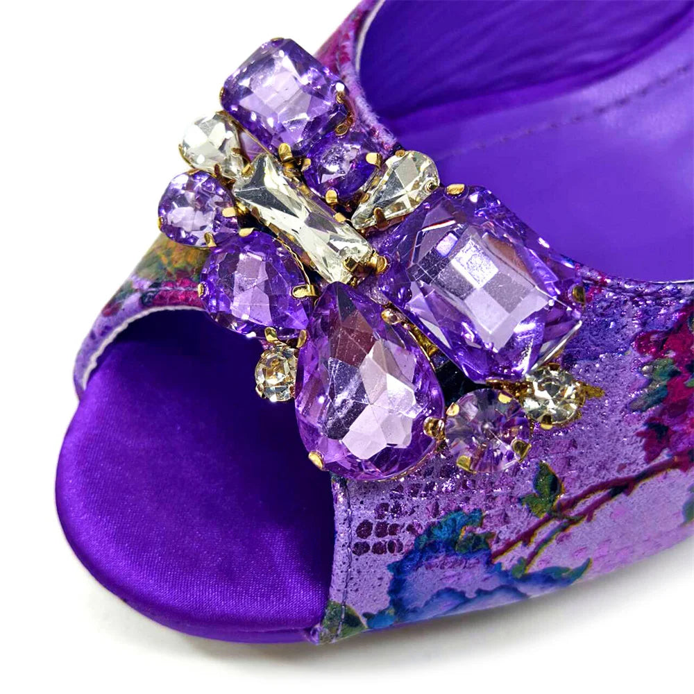 Venus Chan Italian Design Shoes and Bags Matching Set 2024 Women High Heel Party Purple Color Nigeria Wedding Bigger Size Shoes
