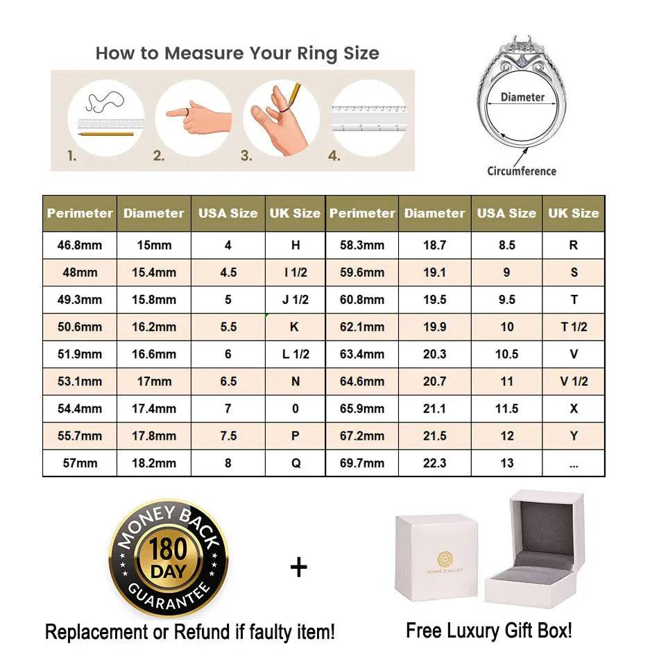 Newshe 2 Pieces 925 Sterling Silver Engagement Rings Set 1.9Ct Oval Shape AAAAA Zircon Jewelry Eternity Wedding Band BR0943