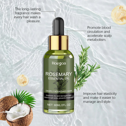 Rosemary Hair Oil Essential Oil Strengthening Nourishing Smoothing Brightrning Moisturizing Silky Shine Non Greasy 60ml