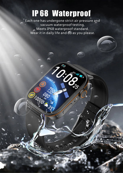 LIGE 2026 For Android IOS GPS Smart Watch Women 2.01" HD Screen Heart Rate Bluetooth Call Compass IP68 Waterproof Men Smartwatch