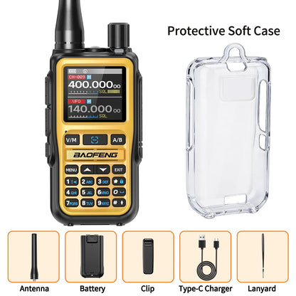BAOFENG UV-5R Mini Walkie Talkie Multi Band Wireless Bluetooth Programming Dual PTT Type-C Charge Long Range Two Way Radio