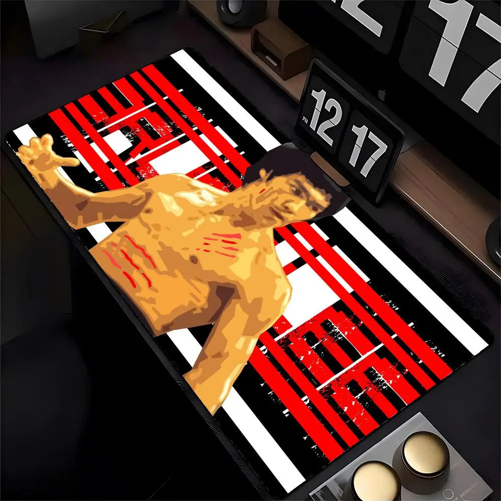 B-Bruce L-Lee Li Xiaolong K-Kung F-Fu Mouse Pad Mousepad HD Printing Computer Gamers Locking Edge Non-slip Mouse Pad XXL90x40cm