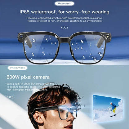 AI Smart Glasses 2026 New Men 800W Camera Color-Changing Translation Glasses Waterproof Call Photo Video Recording Sunglasses