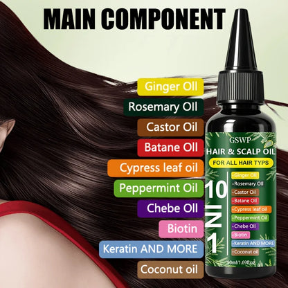 GSWP 10-in-1 Moisturizing Hair Oil: Hydrates and nourishes to care for your tresses.50ml/100ml