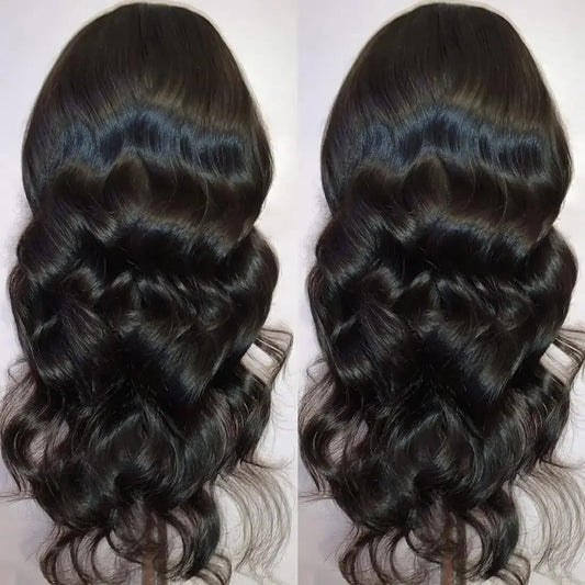 Body Wave ce Front Synthetic Wigs,Long Glueless Lace Front Wig with Pre Plucked Natrural Hairline and Baby Hair
