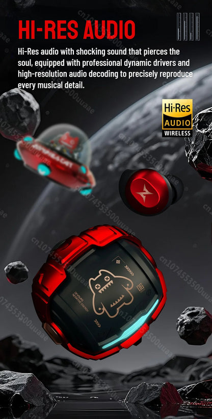 ZOMBIES CAT Bluetooth 5.4 Sports Earbuds Mini Invisible In-Ear TWS Wireless Earphone Clear Call Headphone with Sport Lanyard