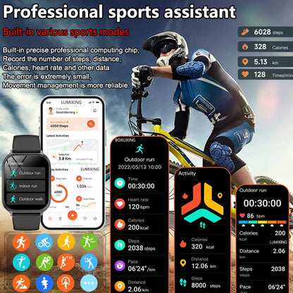 2026 New Smartwatch Women Sports Fitness Track IP68 Waterproof Built-in 24H Heart Rate Bluetooth Call Ladies Fashion Smartwatch
