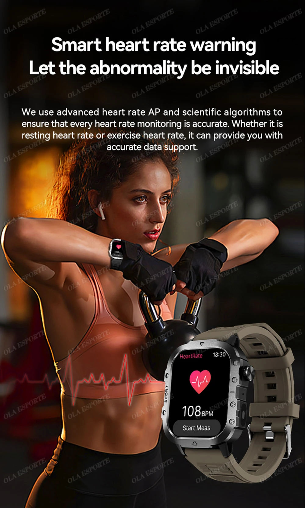 2026 New Military Outdoor Smart Watch Men's GPS Flashlight Bluetooth Call 2.01" AMOLED Screen 3ATM Waterproof Sports Smartwatch