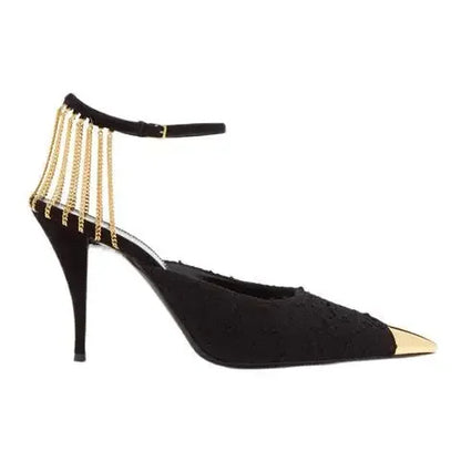 Stiletto Pointed Toe Sandals for Women 2025 Luxury Footwear Vintage Sandal Summer Offers Pvc Cheap Liquidation Woman Shoes Sale