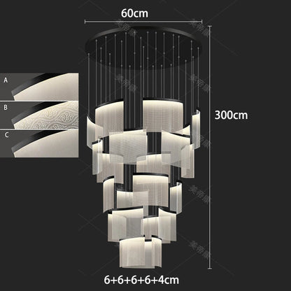 Modern home decor led lights pendant light lamps forstaircase Chandeliers for living room hanging light indoor lighting