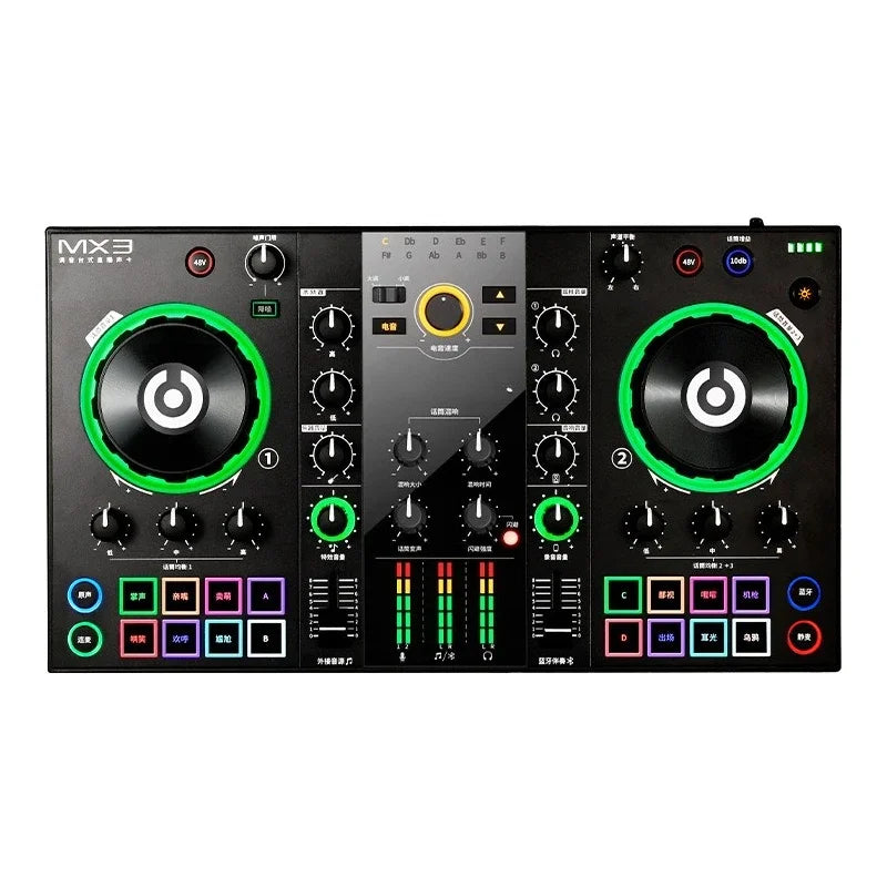 MX3 Recording Card Equipment,live streaming equipment  Complete Set of Mixer Microphones,Universal Condenser Microphones