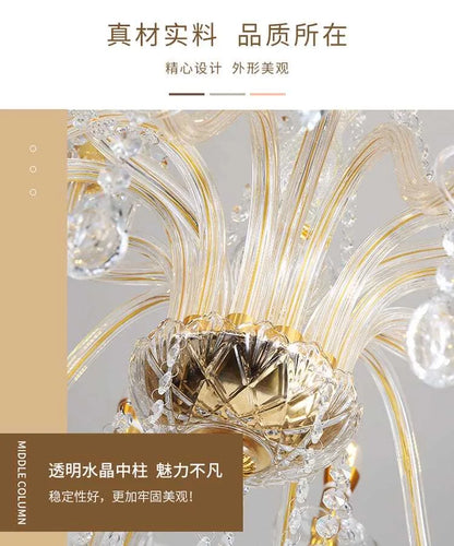 Europe Luxury Chandelier Lights Crystal Chandeliers Home Decor Loft Living Dining Room Kitchen Pendant Indoor Lighting Fixture