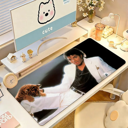 American singer M-Michael J-Jackson Mouse Pad Square Office Gaming Desk Mat Waterproof Non-Slip Rubber Decorative