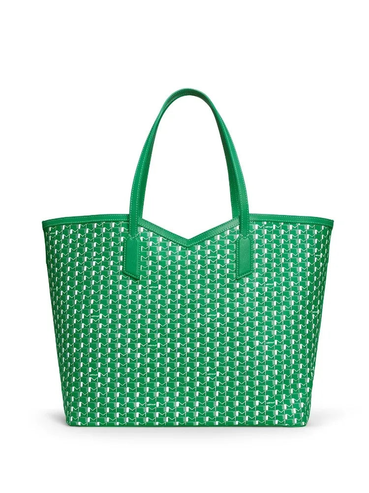 Luxury Brand Tote Bag Woman Classic Monogram Print Coated Canvas Handbag Large Capacity Shoulder Bag With Removable Zipped Pouch