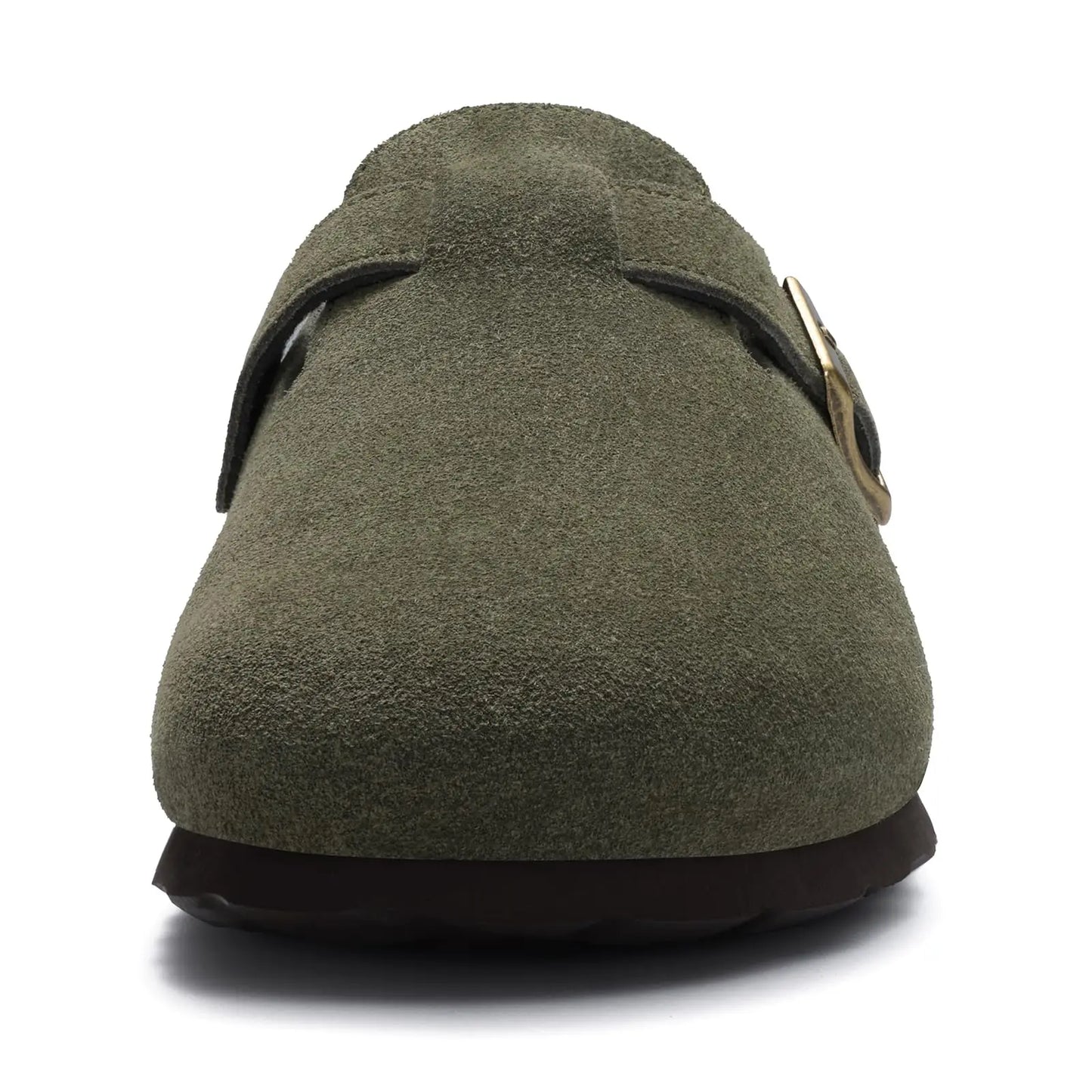Smile New Cow Suede Women's Potato Shoes With Adjustable Strap Cork Insole Mules Outdoor Unisex Clogs Slippers With Arch Support