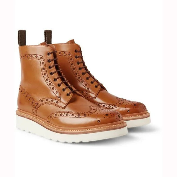 Medieval Renaissance Vintage Adult Men's Hollow Round Toe Openwork Mid-Calf Low-Heel Biker Boots Halloween Cosplay Knight Boots