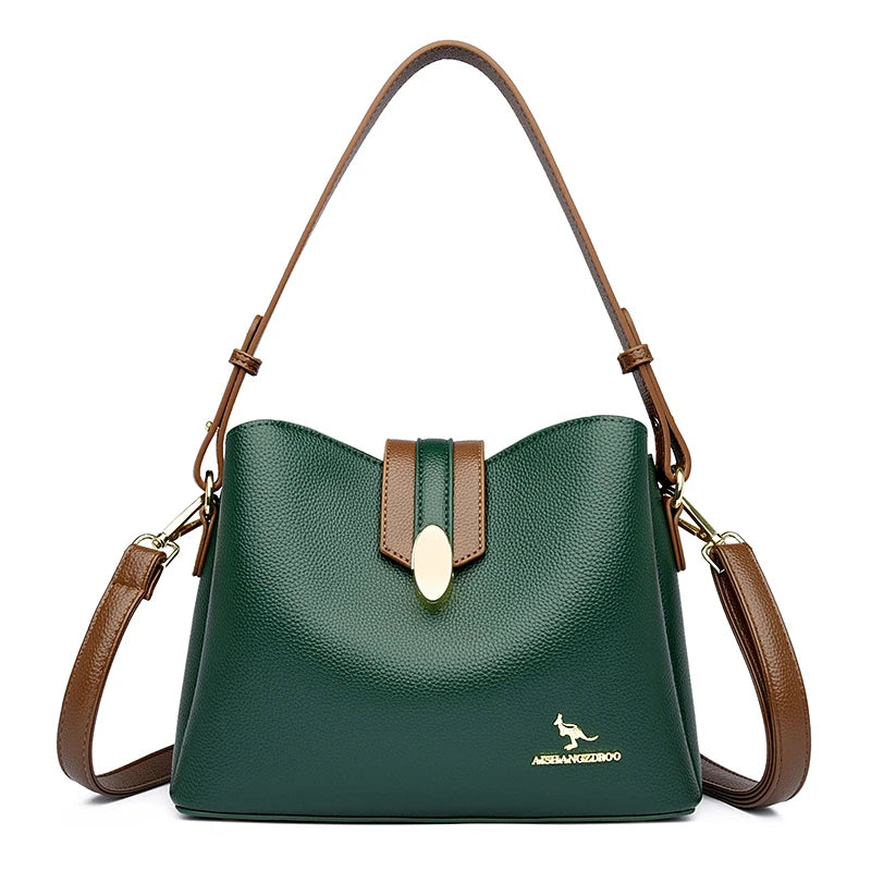 High Quality Leather Tote for Ladies Luxury Casual Women Designer Shoulder Crossbody Sac Female Worker Bolsas Handbags and Purse