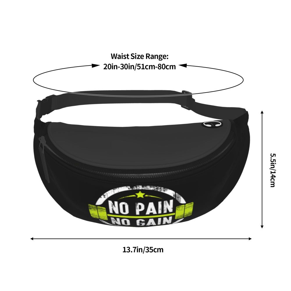Powerhouse Gym Fanny Bag Custom Bodybuilders Fitness Crossbody Waist Pack Men Women Cycling Camping Phone Money Pouch