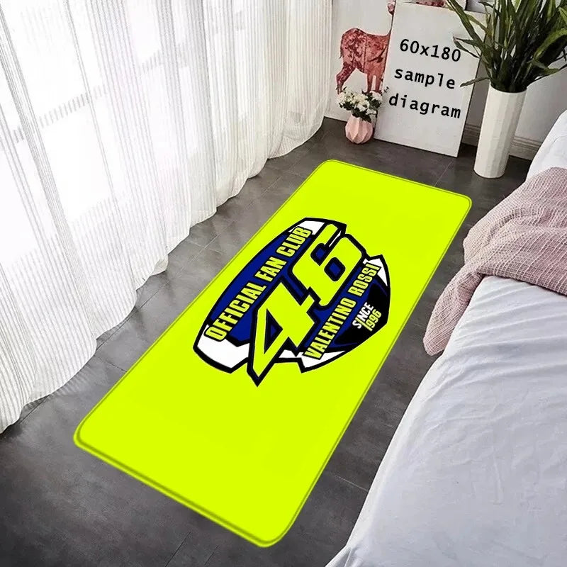Valentino Rossi 46 The Doctor Runner Rug MotoGP Themed Non Slip Long Floor Mat for Bedroom Living Room