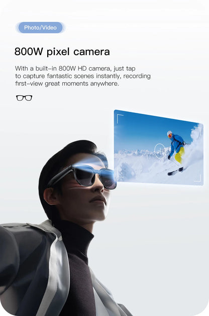 PEJE AI Smart Glasses with Camera, 1080P HD Video Recording Glasses, AI Assistant (ChatGPT/Doubao), Real-Time Translation