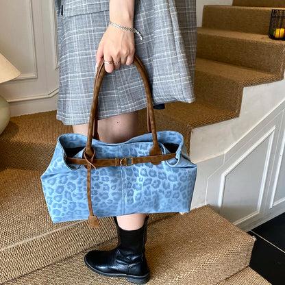 Fashionable Leopard PU Leather Shoulder Bags for Women 2026 Luxury Designer Brand Trend Tote Bag Females Short Handle Handbags