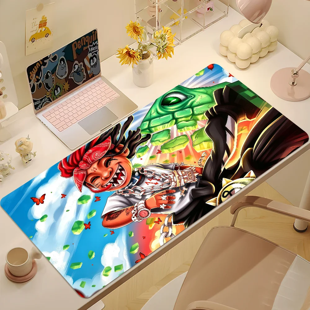 Singer T-Trippie Redd Mouse Pad Large Cute Non-slip Lockedge Desktop Computer Desk Mat Keyboard MousePad Office Gamer Student