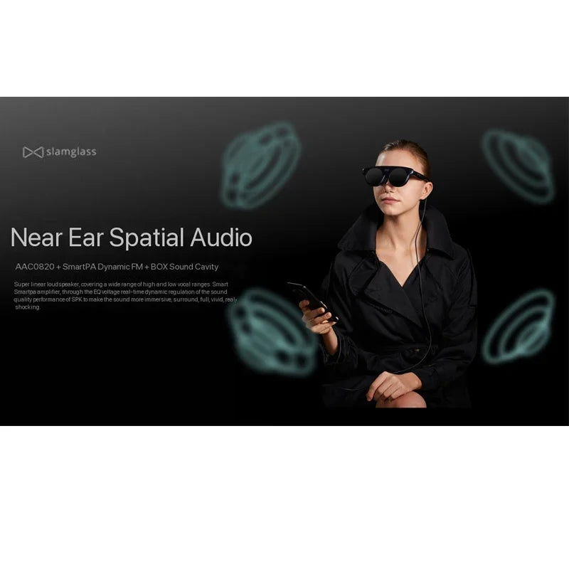 Slamglass Vision Air MR VR Smart Glasses Fov 50° Screen Private Cinema MR Viewing